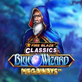 Official Slots logo: Fire Blaze Blue Wizard Megaways by Rarestone Gaming at Arena Casino