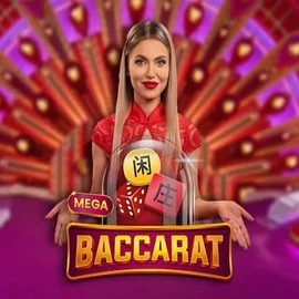 Mega Baccarat by Pragmatic Play, showcased at arenamens.com – game logo
