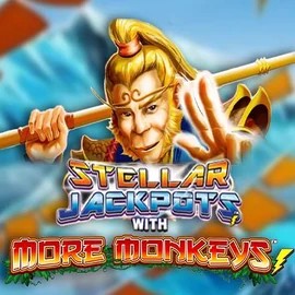 Official Jackpots logo: Stellar Jackpots with More Monkeys by Lightning Box Game at Arena Casino