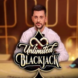 Unlimited Blackjack online game logo by Ezugi on arenamens.com