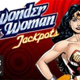 Wonder Woman Jackpots slot logo by Amaya at Arena Casino